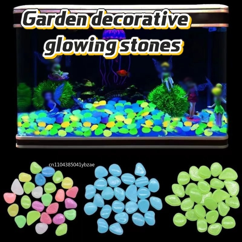 Fish Tank Gravel - 100-1000 szt. Świecących w ciemności kamieni,