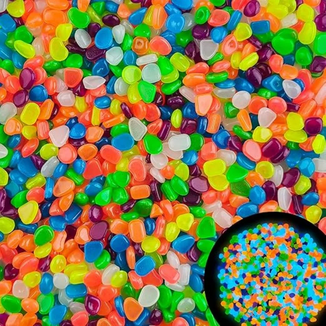 Fish Tank Gravel - 500 szt. Świecące w ciemności kamienie